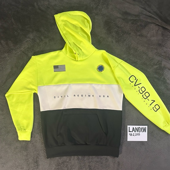 Civil Regime Safety hi viz Tri-Tone Hoodie - Picture 1 of 8